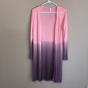 Pink Blush long sleeve duster